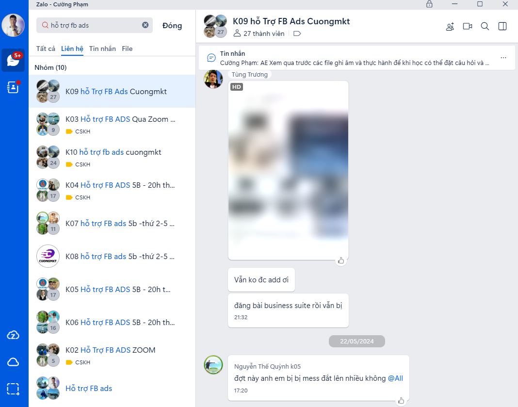 Khóa học online qua Zoom